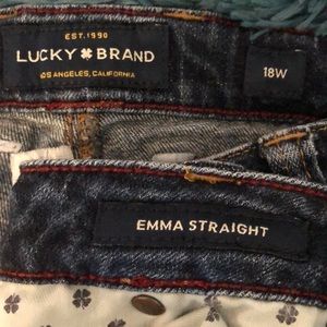 Lucky Brand Emma Straight Leg 18W